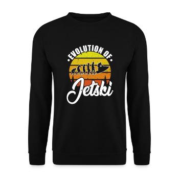 Evolution Of Jetski Vintage Water Sports Jet Boat - Unisex Sweatshirt - black - Front - Alina (178cm) & Michal (187cm)