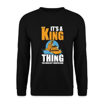 Jetski Jetboat King Thing You Wouldn't Understand - Unisex Sweatshirt - black - Front - Alina (178cm) & Michal (187cm)