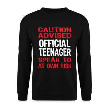 13 Jahre alt Geburtstag Teenie Teenager Geschenk - Unisex Pullover - Schwarz - Vorne - Alina (178cm) & Michal (187cm)