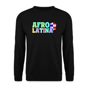 Afro Latina Panama Latinas Lateinamerikanisch - Unisex Pullover - Schwarz - Vorne - Alina (178cm) & Michal (187cm)