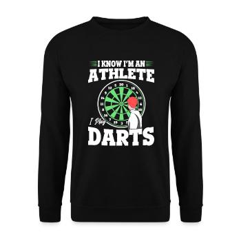 Darts Sportsman Darts Player Athlete Play Darts - Unisex Sweatshirt - black - Front - Alina (178cm) & Michal (187cm)