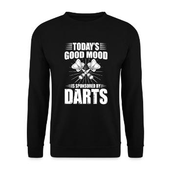 Darts Darts Darts Darts Team Darts Event - Unisex Sweatshirt - black - Front - Alina (178cm) & Michal (187cm)