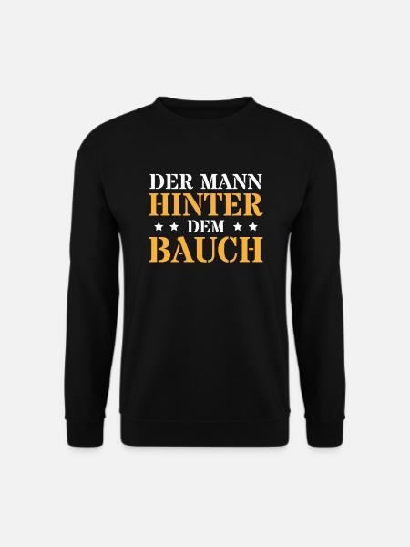 Der Mann Hinter Dem Bauch Vater Männer Humor - Unisex Pullover - Schwarz