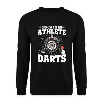 Darts Sportsman Darts Player Athlete Play Darts - Unisex Sweatshirt - black - Front - Alina (178cm) & Michal (187cm)