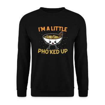 I'm A Little Pho'ked Up Southeast Asia Vietnam Soup - Unisex Sweatshirt - black - Front - Alina (178cm) & Michal (187cm)