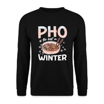Pho Is The Best In Winter Noodle Soup Wintertime - Unisex Sweatshirt - black - Front - Alina (178cm) & Michal (187cm)