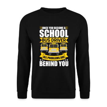 Schulbusfahrer Busfahrer Busreisen Geschenk - Unisex Pullover - Schwarz - Vorne - Alina (178cm) & Michal (187cm)