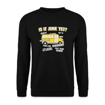 Busfahrer Ferien Schulbus Buslenker Autobusfahrer - Unisex Pullover - Schwarz - Vorne - Alina (178cm) & Michal (187cm)