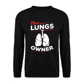 Lungen Besitzer Spenderunge Lungen Krebs Überleben - Unisex Pullover - Schwarz - Vorne - Alina (178cm) & Michal (187cm)