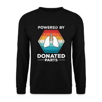 Donneur propulsé Lung Survivor Vintage - Sweat-shirt Unisexe - noir - Devant - Alina (178cm) & Michal (187cm)