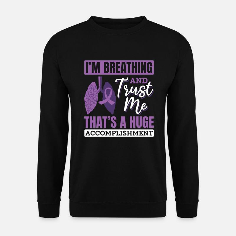 Lungen Transplantation Spenderlunge Atmen Geschenk - Unisex Pullover - Schwarz