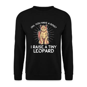 Chats Chiens Propriétaire Education Léopard Bengale - Sweat-shirt Unisexe - noir - Devant - Alina (178cm) & Michal (187cm)