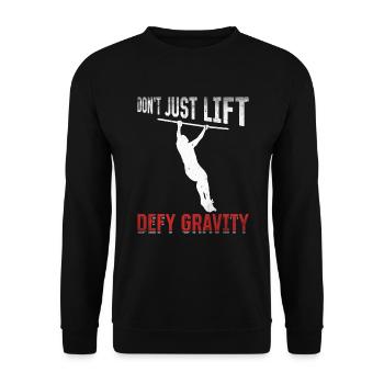 Lift Defy Gravity Weight Entraînement musculaire - Sweat-shirt Unisexe - noir - Devant - Alina (178cm) & Michal (187cm)