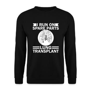 Lung Surgery Donor Lung Lung Surgery Gift - Unisex Sweatshirt - black - Front - Alina (178cm) & Michal (187cm)