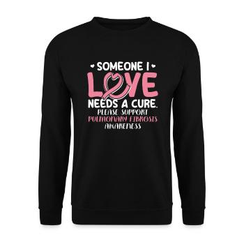Support Pulmonary Fibrosis Lungen Erkrankung - Unisex Pullover - Schwarz - Vorne - Alina (178cm) & Michal (187cm)