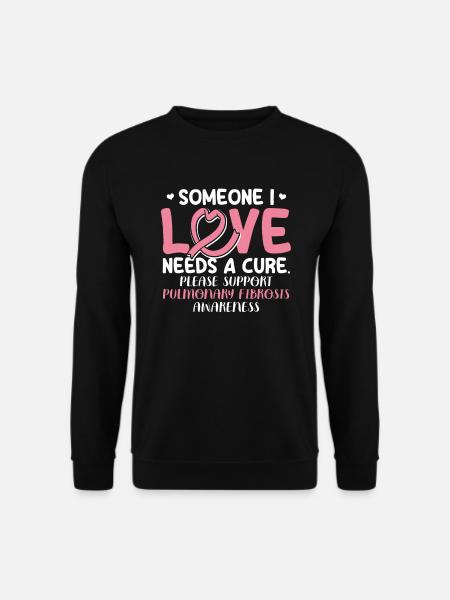 Support Pulmonary Fibrosis Lung Disease - Unisex Sweatshirt - black
