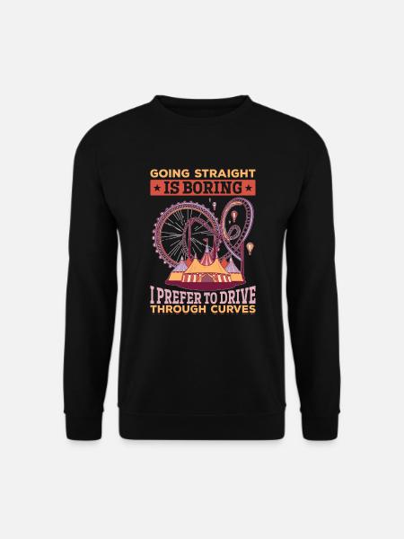 Achterbahn Kurven Looping Rummelplatz Geschenk - Unisex Pullover - Schwarz
