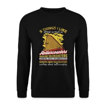 Dreams Roller Coasters Amusement Park Ride - Unisex Sweatshirt - black - Front - Alina (178cm) & Michal (187cm)