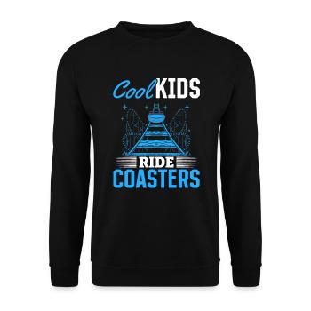 Cool kids ride montagnes russes foraine - Sweat-shirt Unisexe - noir - Devant - Alina (178cm) & Michal (187cm)