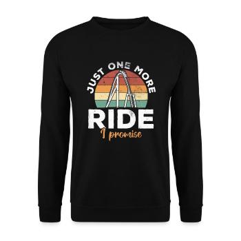 Vintage Just One More Ride I Promise Coaster - Sweat-shirt Unisexe - noir - Devant - Alina (178cm) & Michal (187cm)