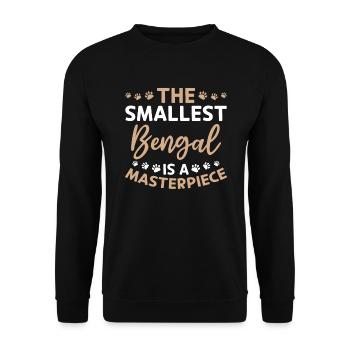 Drôle de race de chat disant chef-d’œuvre du Bengale - Sweat-shirt Unisexe - noir - Devant - Alina (178cm) & Michal (187cm)