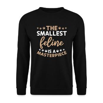 Smallest cats are masterpiece cat lovers - Unisex Sweatshirt - black - Front - Alina (178cm) & Michal (187cm)