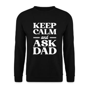 Père Paternité Famille Père Papa Questions - Sweat-shirt Unisexe - noir - Devant - Alina (178cm) & Michal (187cm)