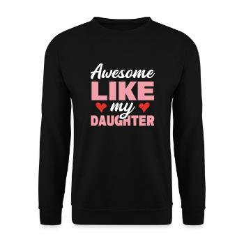 Génial comme mon cadeau père et filles - Sweat-shirt Unisexe - noir - Devant - Alina (178cm) & Michal (187cm)