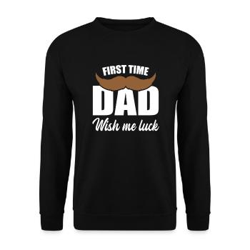 Expectant Daddy Beard Father Fatherhood Gift - Unisex Sweatshirt - black - Front - Alina (178cm) & Michal (187cm)