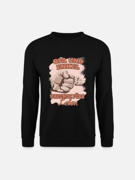 Opa Und Enkel Freunde Fürs Leben Enkelsohn Opas - Unisex Pullover - Schwarz