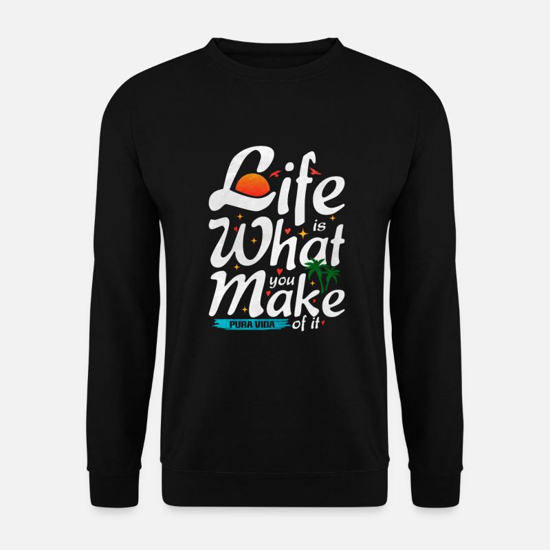 Pura Vida Saying - Unisex Sweatshirt - black