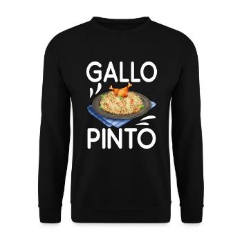 Gallo Pinto Costa Ricanische Küche Lateinamerika - Unisex Pullover - Schwarz - Vorne - Alina (178cm) & Michal (187cm)