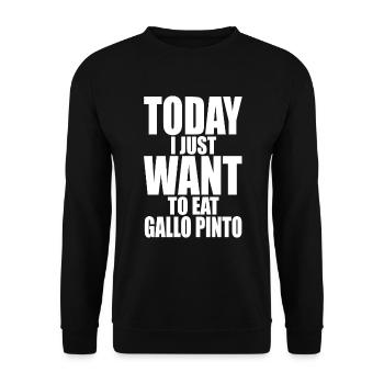 Today I Just Want To Eat Gallo Pinto - Unisex Sweatshirt - black - Front - Alina (178cm) & Michal (187cm)