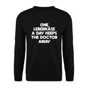 Un Leberkäse éloigne le médecin Fleischkäse - Sweat-shirt Unisexe - noir - Devant - Alina (178cm) & Michal (187cm)