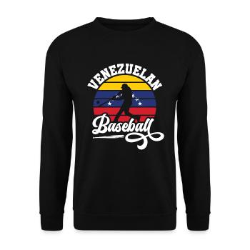 Venezuela Baseballspieler Baseball Meisterschaft - Unisex Pullover - Schwarz - Vorne - Alina (178cm) & Michal (187cm)