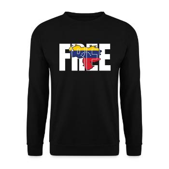 Venezuela Freedom Amérique du Sud Destination de voyage cadeau - Sweat-shirt Unisexe - noir - Devant - Alina (178cm) & Michal (187cm)