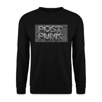 Post Punk Typographie Conception de texte - Sweat-shirt Unisexe - noir - Devant - Alina (178cm) & Michal (187cm)