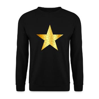 Gold Star - Golden Star VINTAGE - Unisex Sweatshirt - black - Front - Alina (178cm) & Michal (187cm)