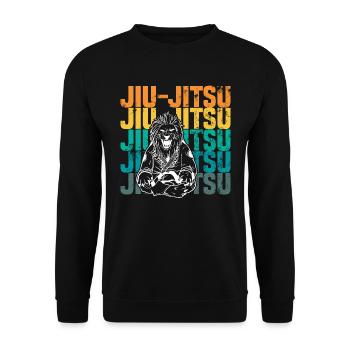 Brazilian Jiu Jitsu Bjj - Unisex Pullover - Schwarz - Vorne - Alina (178cm) & Michal (187cm)