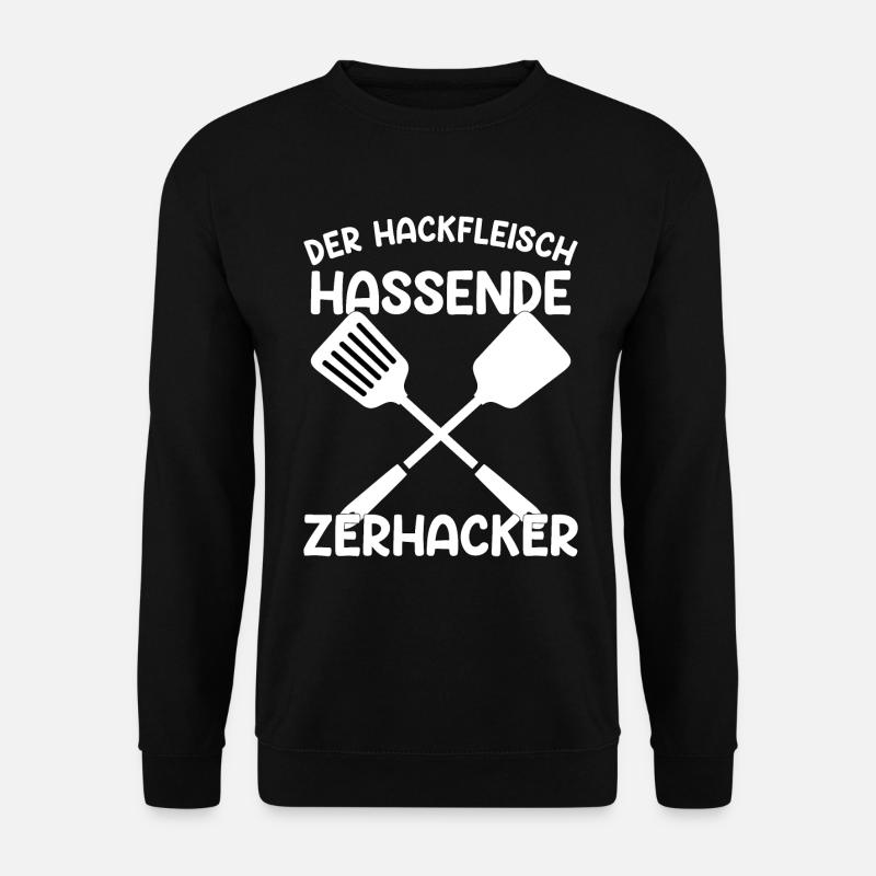 Der Hackfleischhassende Zerhacker grillen Geschenk - Unisex Pullover - Schwarz