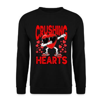 Crushing Hearts Monstertruck T-rex Boys - Unisex Pullover - Schwarz - Vorne - Alina (178cm) & Michal (187cm)