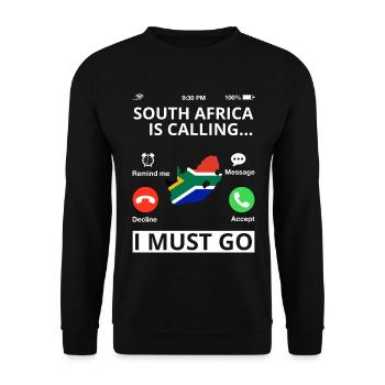Drapeau de l’Afrique du Sud Drapeau sud-africain - Sweat-shirt Unisexe - noir - Devant - Alina (178cm) & Michal (187cm)