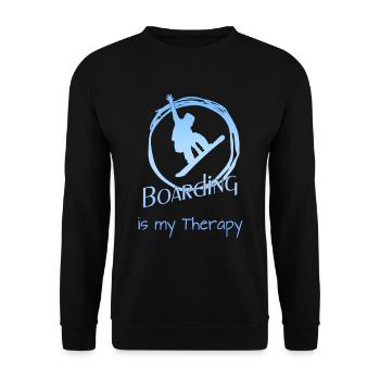 snowboard, Snowboarding, boarding - Unisex Pullover - Schwarz - Vorne - Alina (178cm) & Michal (187cm)
