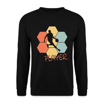 Basketball Player Bball Streetball - Unisex Pullover - Schwarz - Vorne - Alina (178cm) & Michal (187cm)