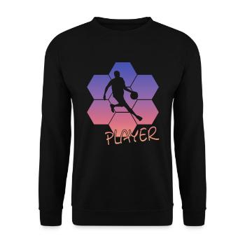 Basketball - Unisex Pullover - Schwarz - Vorne - Alina (178cm) & Michal (187cm)