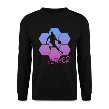 Basketball Player Bball Streetball - Unisex Pullover - Schwarz - Vorne - Alina (178cm) & Michal (187cm)