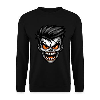 Bande dessinée zombie Halloween - Sweat-shirt Unisexe - noir - Devant - Alina (178cm) & Michal (187cm)