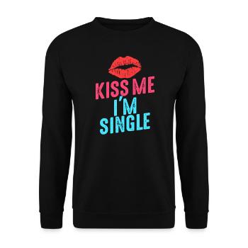 Je suis célibataire - Sweat-shirt Unisexe - noir - Devant - Alina (178cm) & Michal (187cm)