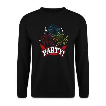Party Silvester - Unisex Pullover - Schwarz - Vorne - Alina (178cm) & Michal (187cm)