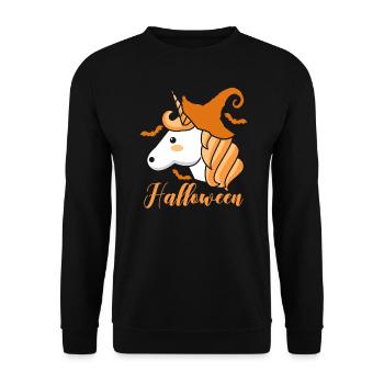 Unicorn Witch - Unisex Pullover - Schwarz - Vorne - Alina (178cm) & Michal (187cm)